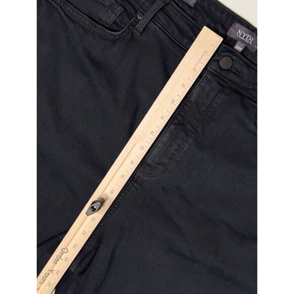 NYDJ Billie Mini Boot Black Jeans Raw Hem High Rise Lift Tuck Women's 20W (J2) - Picture 9 of 10